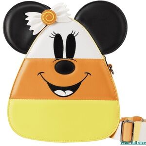 Loungefly Minnie Mouse Candy Corn Crossbody Bag - Black, Orange, Yellow